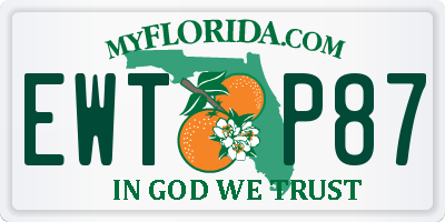 FL license plate EWTP87