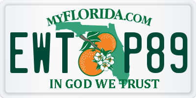 FL license plate EWTP89