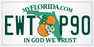 FL license plate EWTP90