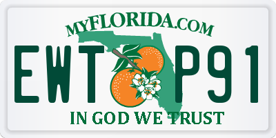 FL license plate EWTP91