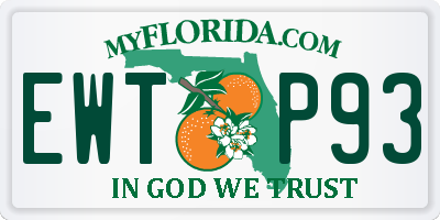 FL license plate EWTP93