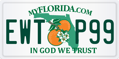 FL license plate EWTP99