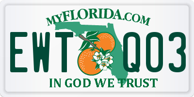 FL license plate EWTQ03