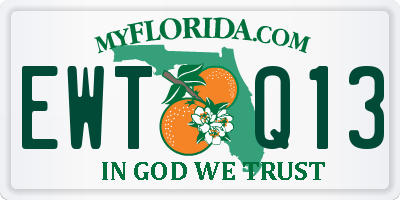 FL license plate EWTQ13
