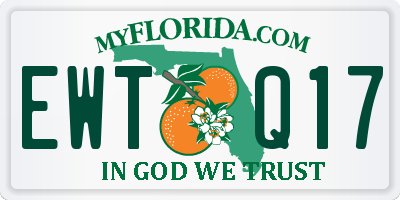 FL license plate EWTQ17