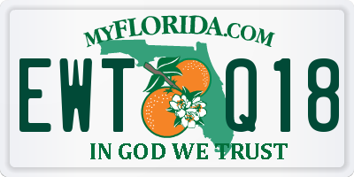 FL license plate EWTQ18