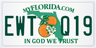 FL license plate EWTQ19