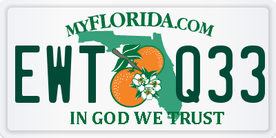 FL license plate EWTQ33
