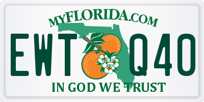 FL license plate EWTQ40