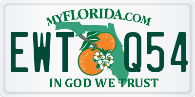 FL license plate EWTQ54