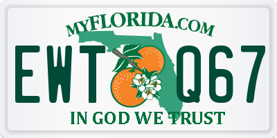 FL license plate EWTQ67