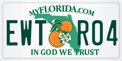 FL license plate EWTR04