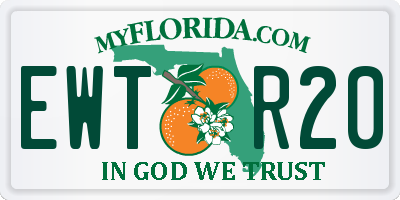 FL license plate EWTR20