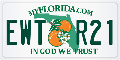 FL license plate EWTR21