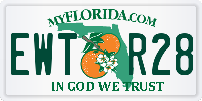 FL license plate EWTR28