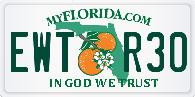 FL license plate EWTR30