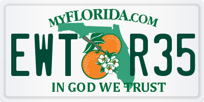 FL license plate EWTR35