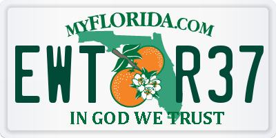 FL license plate EWTR37