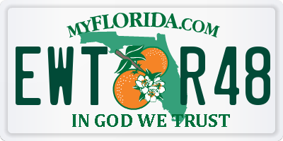FL license plate EWTR48