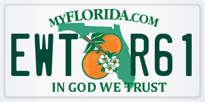 FL license plate EWTR61