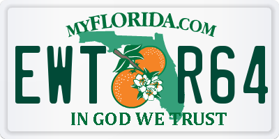 FL license plate EWTR64
