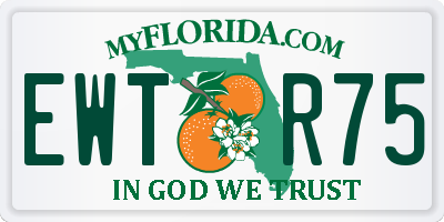 FL license plate EWTR75