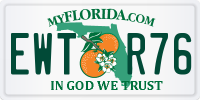 FL license plate EWTR76