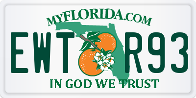 FL license plate EWTR93