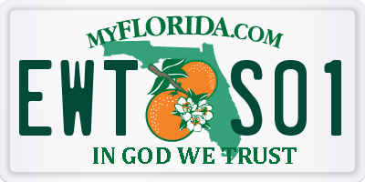 FL license plate EWTS01