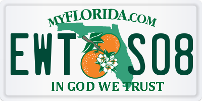 FL license plate EWTS08