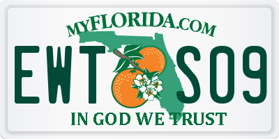 FL license plate EWTS09