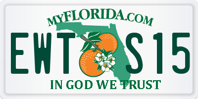 FL license plate EWTS15