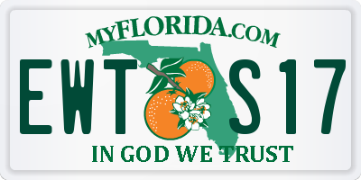 FL license plate EWTS17