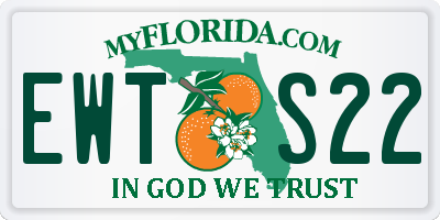 FL license plate EWTS22