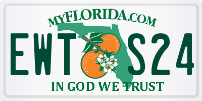 FL license plate EWTS24