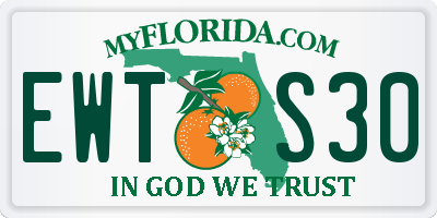 FL license plate EWTS30