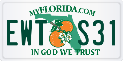 FL license plate EWTS31