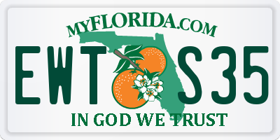 FL license plate EWTS35