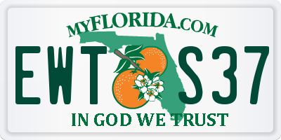FL license plate EWTS37