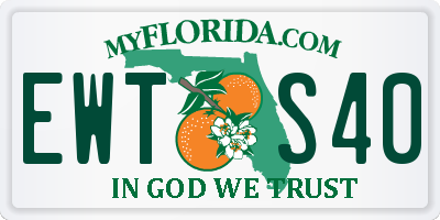 FL license plate EWTS40