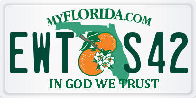 FL license plate EWTS42