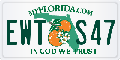 FL license plate EWTS47