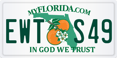 FL license plate EWTS49