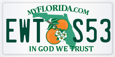 FL license plate EWTS53