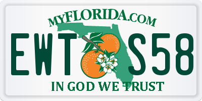 FL license plate EWTS58