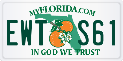 FL license plate EWTS61
