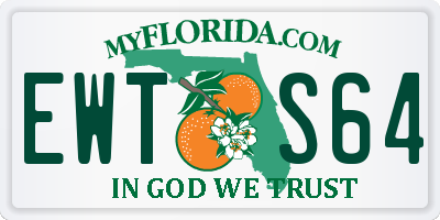 FL license plate EWTS64