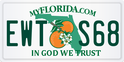 FL license plate EWTS68