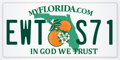 FL license plate EWTS71