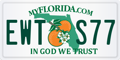 FL license plate EWTS77